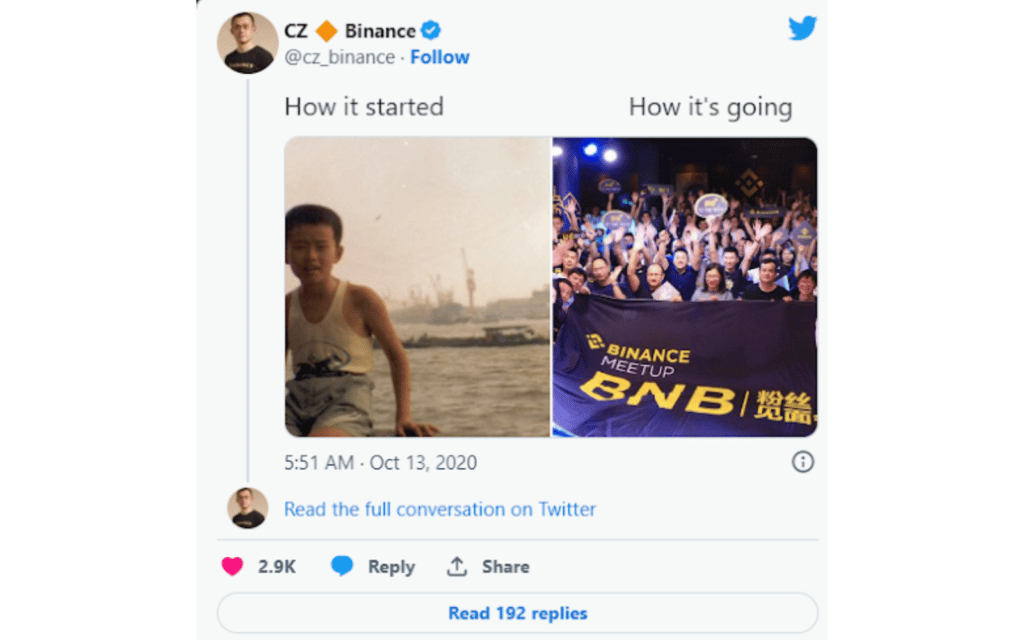 Changpeng Zhao, le plus aisé des bitcoiners
